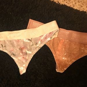 Two Victoria’s Secret velvet thongs